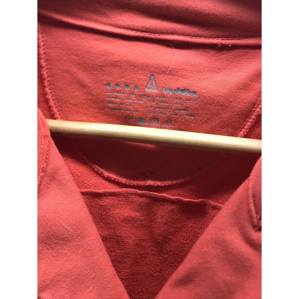 Neon Buddha Women's Shacket Size Medium Long Sleeve Statement Buttons Orange - Picture 4 of 14